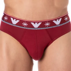 Emporio Armani Slips-Slip Holidays Jacquard Rouge