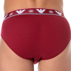 Emporio Armani Slips-Slip Holidays Jacquard Rouge