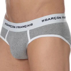 Garçon Français Slips-Slip Le Tombeur Gris Chiné