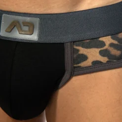 Addicted Slips-Slip Leopard Panels Noir