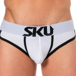 SKU Slips-Slip Logo Coton Blanc