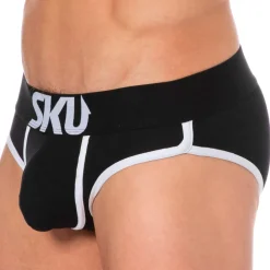 SKU Slips-Slip Logo Coton Noir