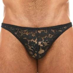Modus Vivendi Slips Sexy-Slip Low Cut Dentelle Florale Noir