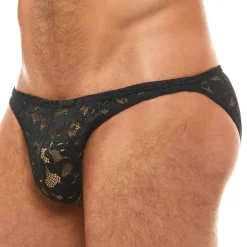 Modus Vivendi Slips Sexy-Slip Low Cut Dentelle Florale Noir