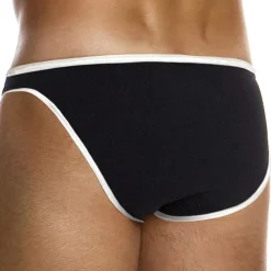 Modus Vivendi Mini Slips|Slips-Slip Low Cut Soie Noir - Blanc