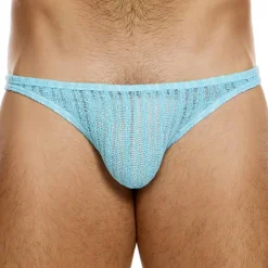 Modus Vivendi Slips Sexy-Slip Low Cut Striped Crochet Bleu Clair
