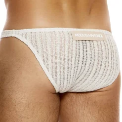 Modus Vivendi Slips Sexy-Slip Low Cut Striped Crochet Beige