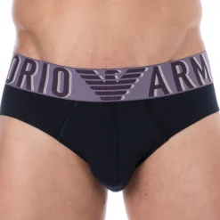 Emporio Armani Slips-Slip Megalogo Coton Marine