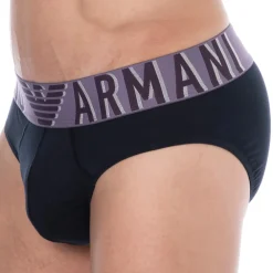 Emporio Armani Slips-Slip Megalogo Coton Marine