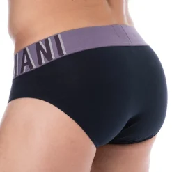 Emporio Armani Slips-Slip Megalogo Coton Marine