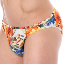 SKU Poche Ergonomique|Mini Slips-Slip Microfibre Tropical Summer Blanc