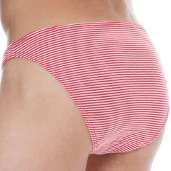 SKU Mini Slips|Slips-Slip Mini Coton Rayure Rouge - Blanc