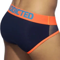 Addicted Slips Sexy|Slips-Slip Neon Mesh Bleu Marine