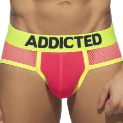 Addicted Slips Sexy|Slips-Slip Neon Mesh Rose Fluo