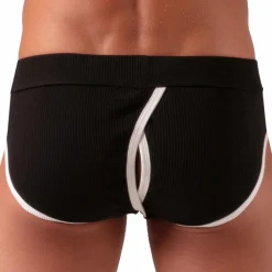 Absolu Male Slips Sexy-Slip Open Versatile Noir