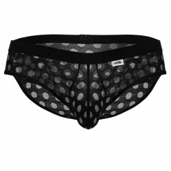 CandyMan Slips Sexy-Slip Polka Mesh Noir