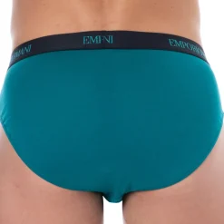 Emporio Armani Slips-Slip Pure Cotton Bleu Paon