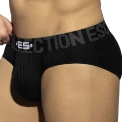 ES Collection Slips-Slip Recycled Rib Noir