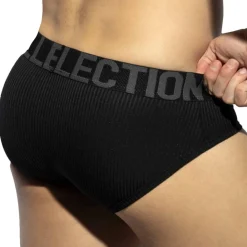 ES Collection Slips-Slip Recycled Rib Noir