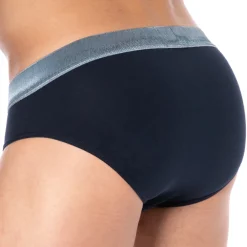 Emporio Armani Slips-Slip Shiny Logoband Marine