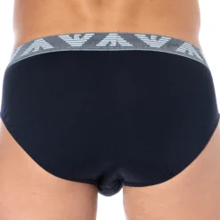 Emporio Armani Slips-Slip Shiny Logoband Marine - Aigle