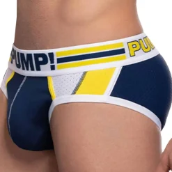 Pump! Slips-Slip Sportboy Recharge Bleu Marine - Jaune