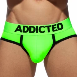 Addicted Slips Sexy|Push Up-Slip Swimderwear Cockring Vert Fluo