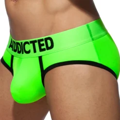 Addicted Slips Sexy|Push Up-Slip Swimderwear Cockring Vert Fluo