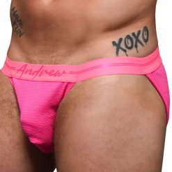 Andrew Christian Poche Ergonomique|Slips Tanga-Slip Tanga Almost Naked Miami Cabana Boy Rose