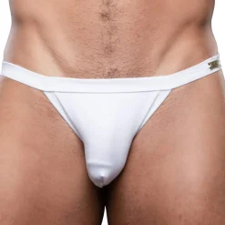 Andrew Christian Poche Ergonomique|Slips Tanga-Slip Tanga Almost Naked "Sex" Bambou Blanc