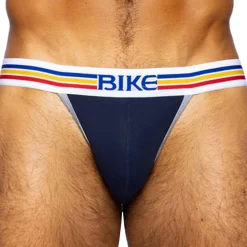 Bike Slips Tanga|Slips-Slip Tanga Coton Bleu Marine
