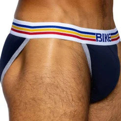 Bike Slips Tanga|Slips-Slip Tanga Coton Bleu Marine