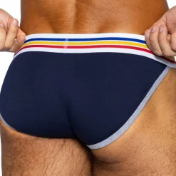Bike Slips Tanga|Slips-Slip Tanga Coton Bleu Marine