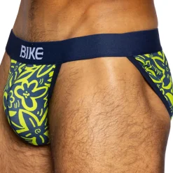 Bike Slips Tanga|Slips-Slip Tanga Coton Flower Party