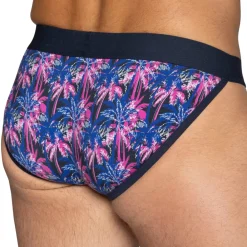 Bike Slips Tanga|Slips-Slip Tanga Coton Palm Party