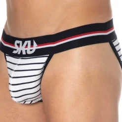 SKU Slips Tanga|Slips-Slip Tanga First Coton Marinière