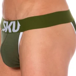 SKU Slips Tanga|Slips-Slip Tanga Logo Coton Kaki