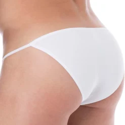 SKU Slips Sexy|Slips Tanga-Slip Tanga Mini Coton Uni Blanc