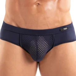 TOF Paris Sous-Vêtements Sport|Slips-Slip Tentation Microfibre Marine