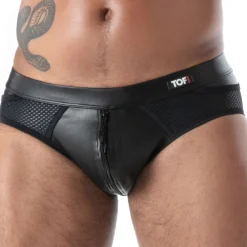 TOF Paris Slips Sexy-Slip Zippé Kinky Noir