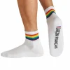 Garçon Français Chaussettes-Soquettes Blanches - Arc-en-ciel