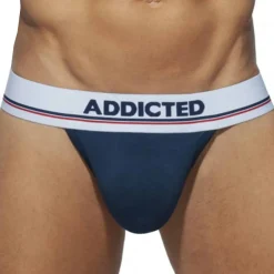 Addicted Strings-String Ass Freedom Bleu Marine