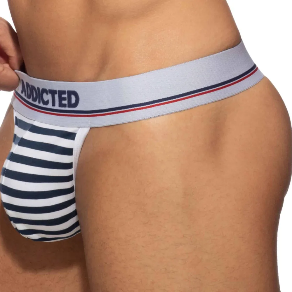 Addicted Strings-String Basic Colors Coton Marin - Blanc