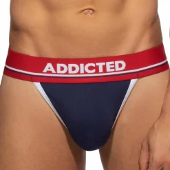 Addicted Strings-String Basic Colors Coton Bleu Marine - Rouge
