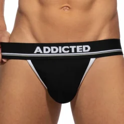 Addicted Strings-String Basic Colors Coton Noir - Blanc