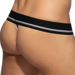 Addicted Strings-String Basic Colors Coton Noir - Blanc