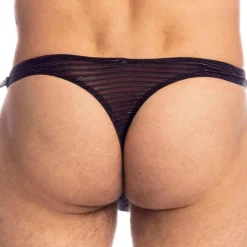 L'Homme invisible Strings|Poche Ergonomique-String Bikini Shimmering Nights Noir