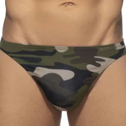 Addicted Strings-String Camo Coton Kaki