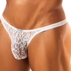 Joe Snyder Strings-String Capri Dentelle Blanche