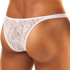 Joe Snyder Strings-String Capri Dentelle Blanche